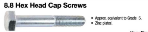 8.8 Hex Head Cap Screw